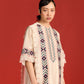 APPLIQUE' AND CUTWORK PANELLED KAFTAN KAMEEZ
