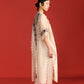 APPLIQUE' AND CUTWORK PANELLED KAFTAN KAMEEZ