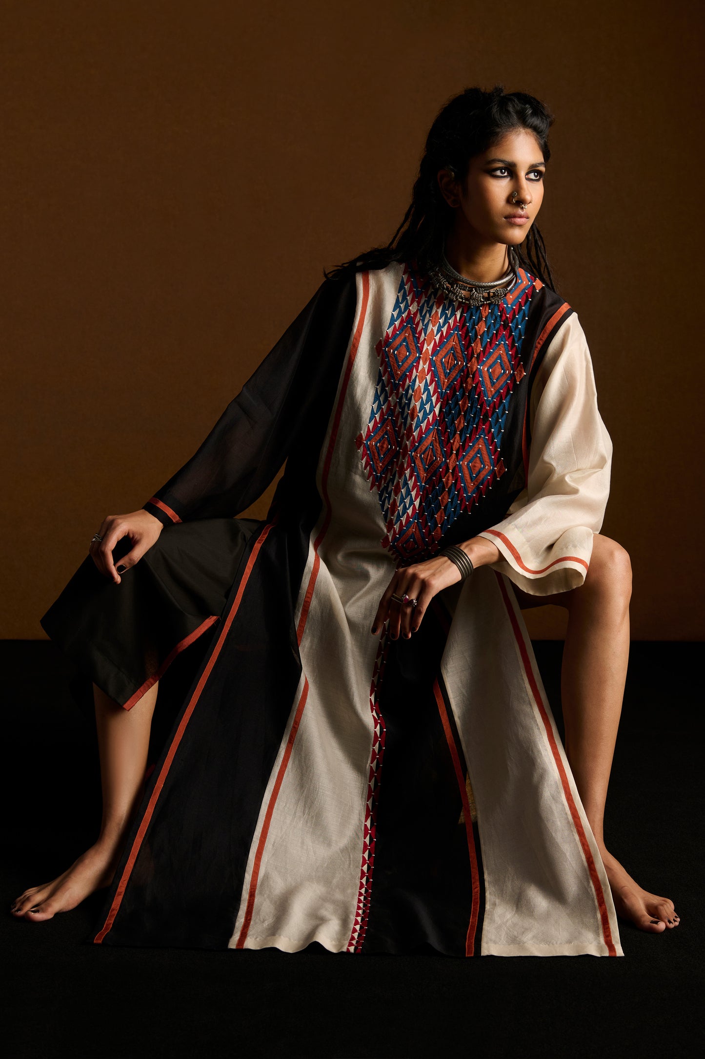 PANELLED KAFTAN