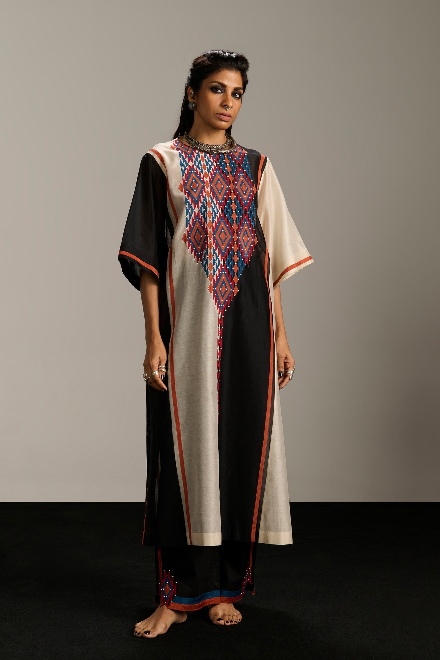 PANELLED KAFTAN
