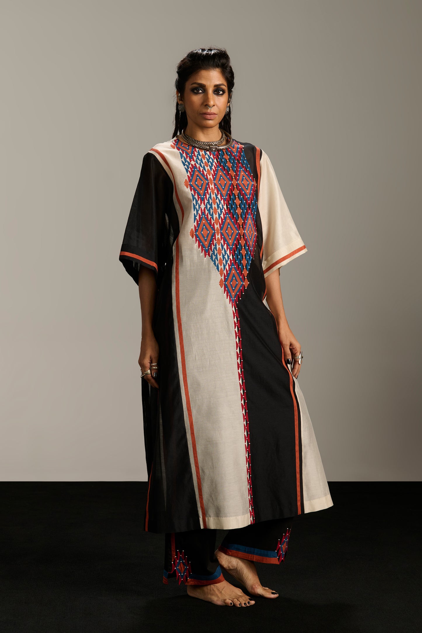 PANELLED KAFTAN