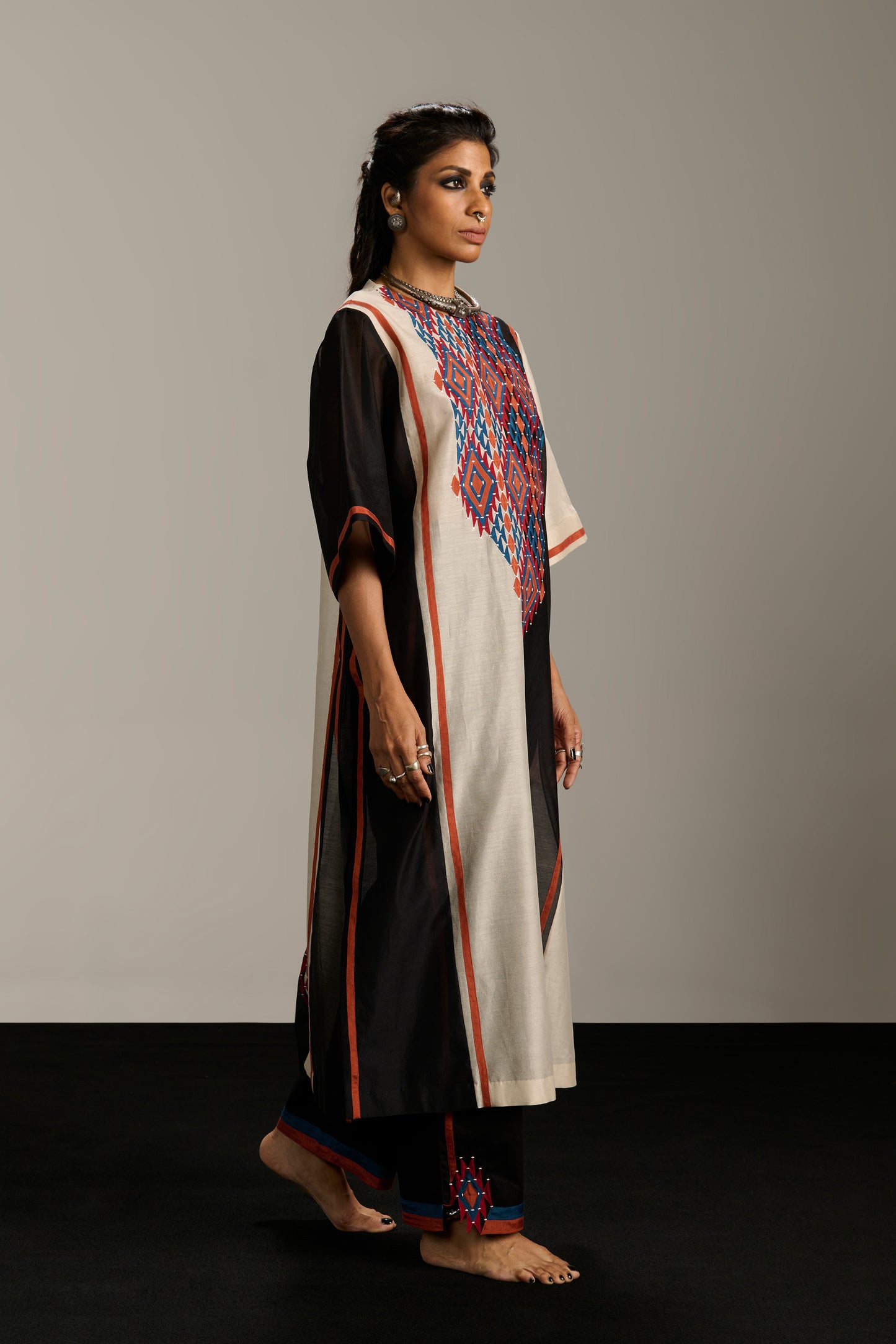 PANELLED KAFTAN