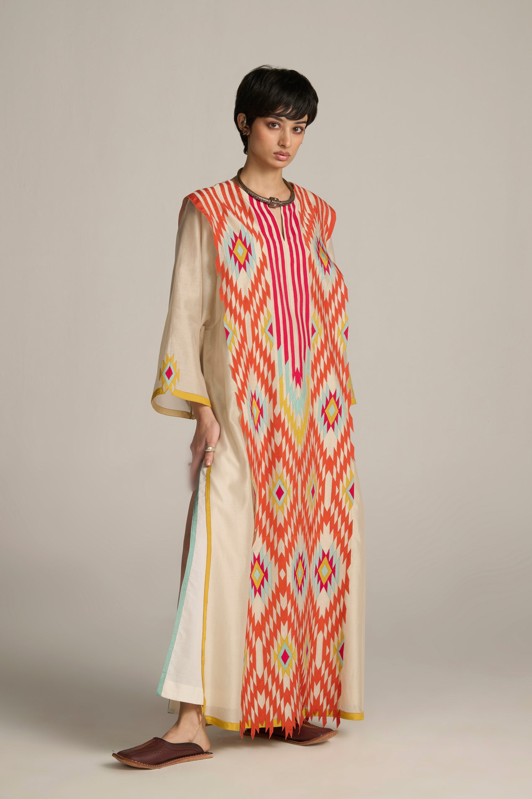 PANELLED KAFTAN