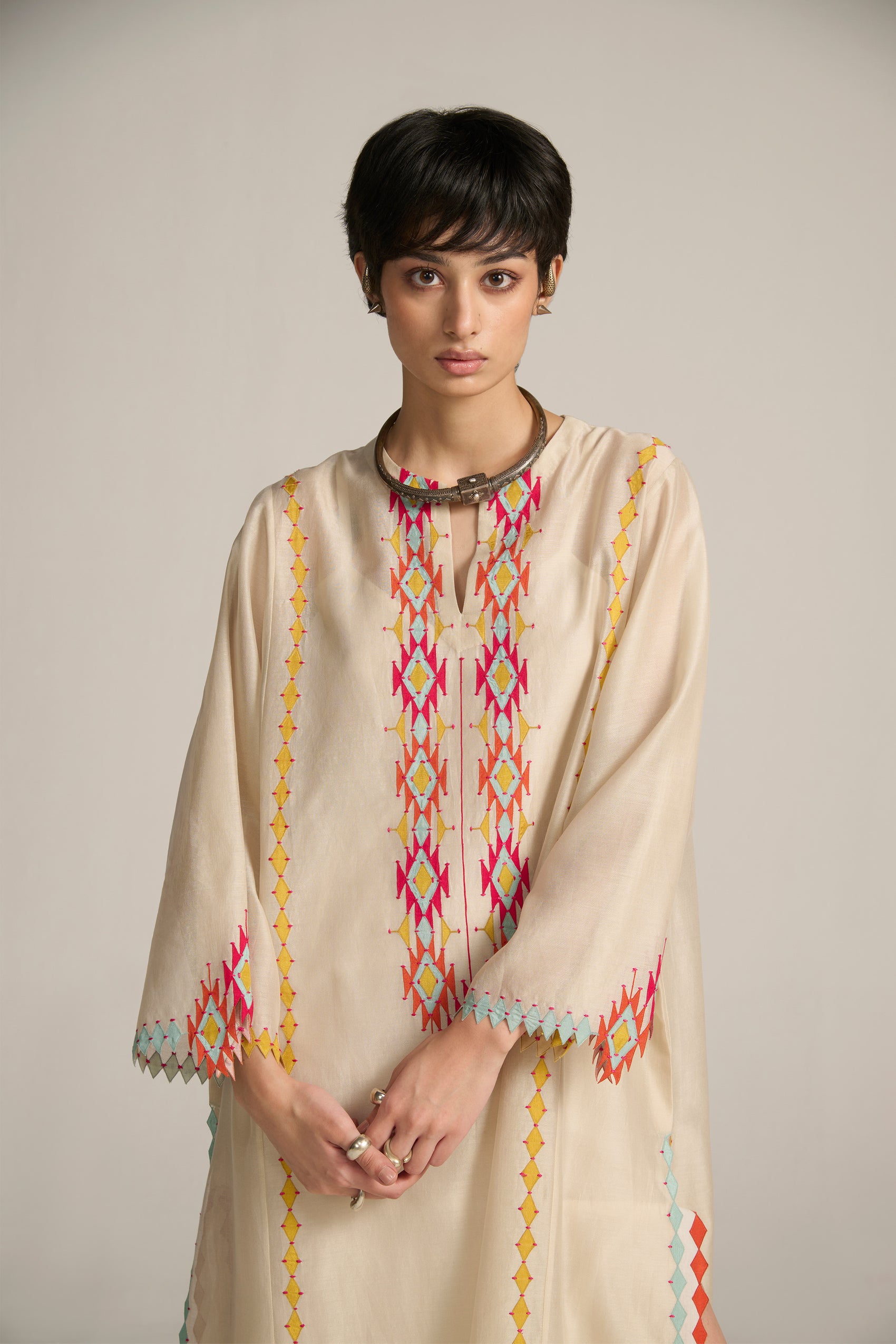 PANELLED KAFTAN
