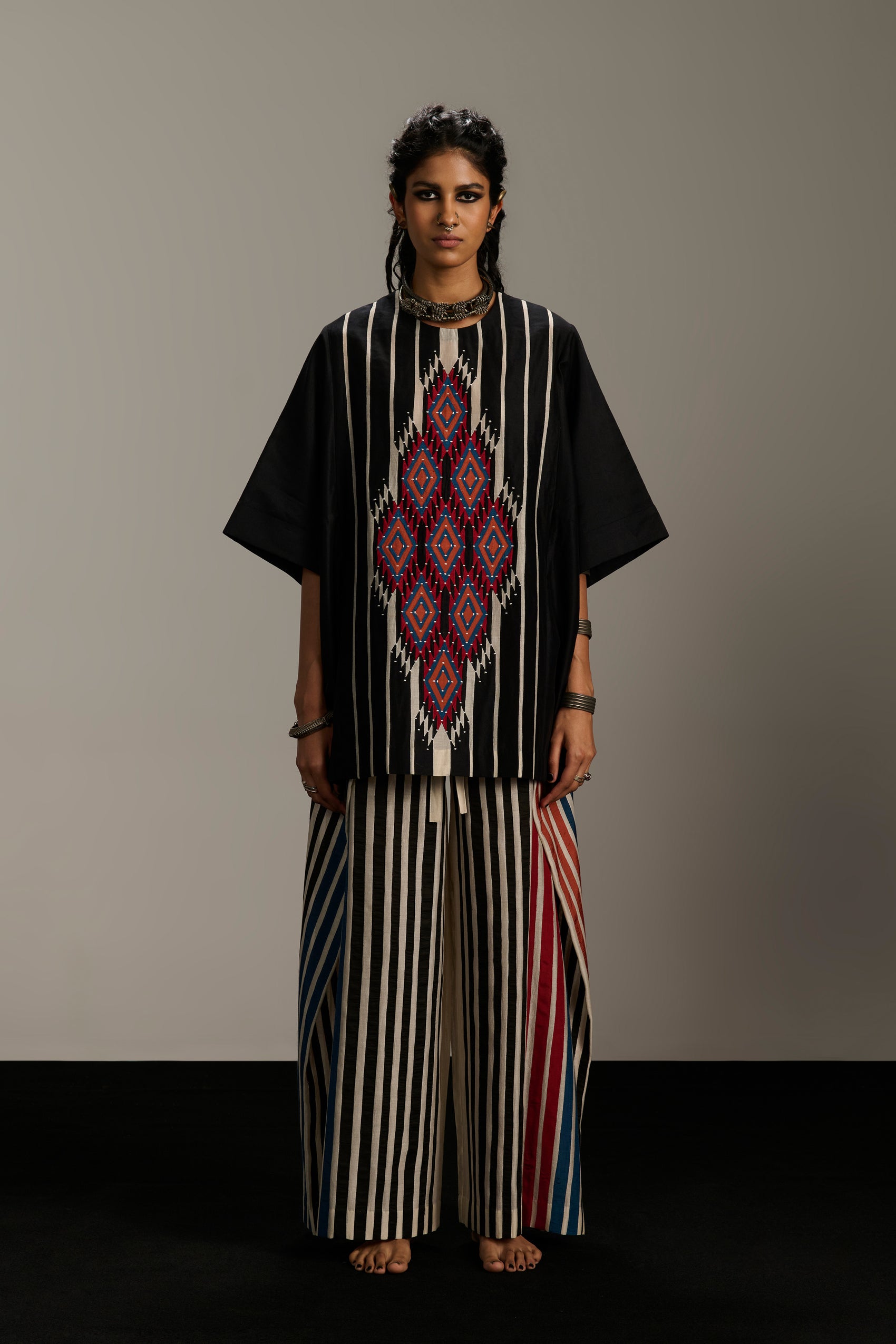 PANELLED KAFTAN SHIRT