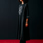 BLACK TRIBAL APPLIQUE' KAMEEZ