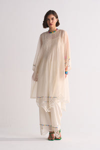 SUPER PLEATED APPLIQUE', CUTWORK AND THREAD KAMEEZ
