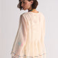 SUPER PLEATED BLOUSE WITH APPLIQUE', CUTWORK AND THREAD