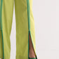 SLIT APPLIQUE' STRAIGHT PANTS