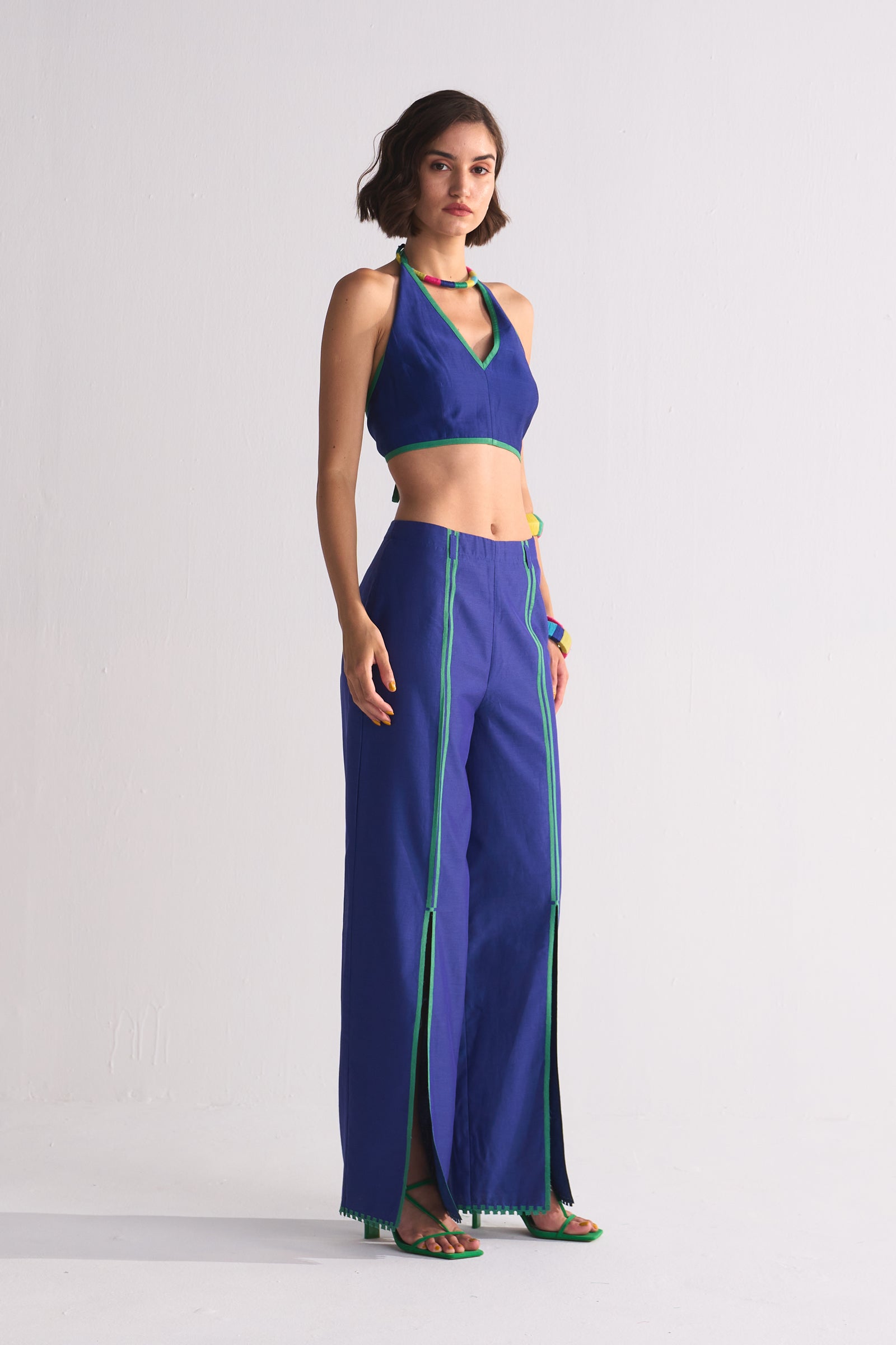 SLIT APPLIQUE' PANTS