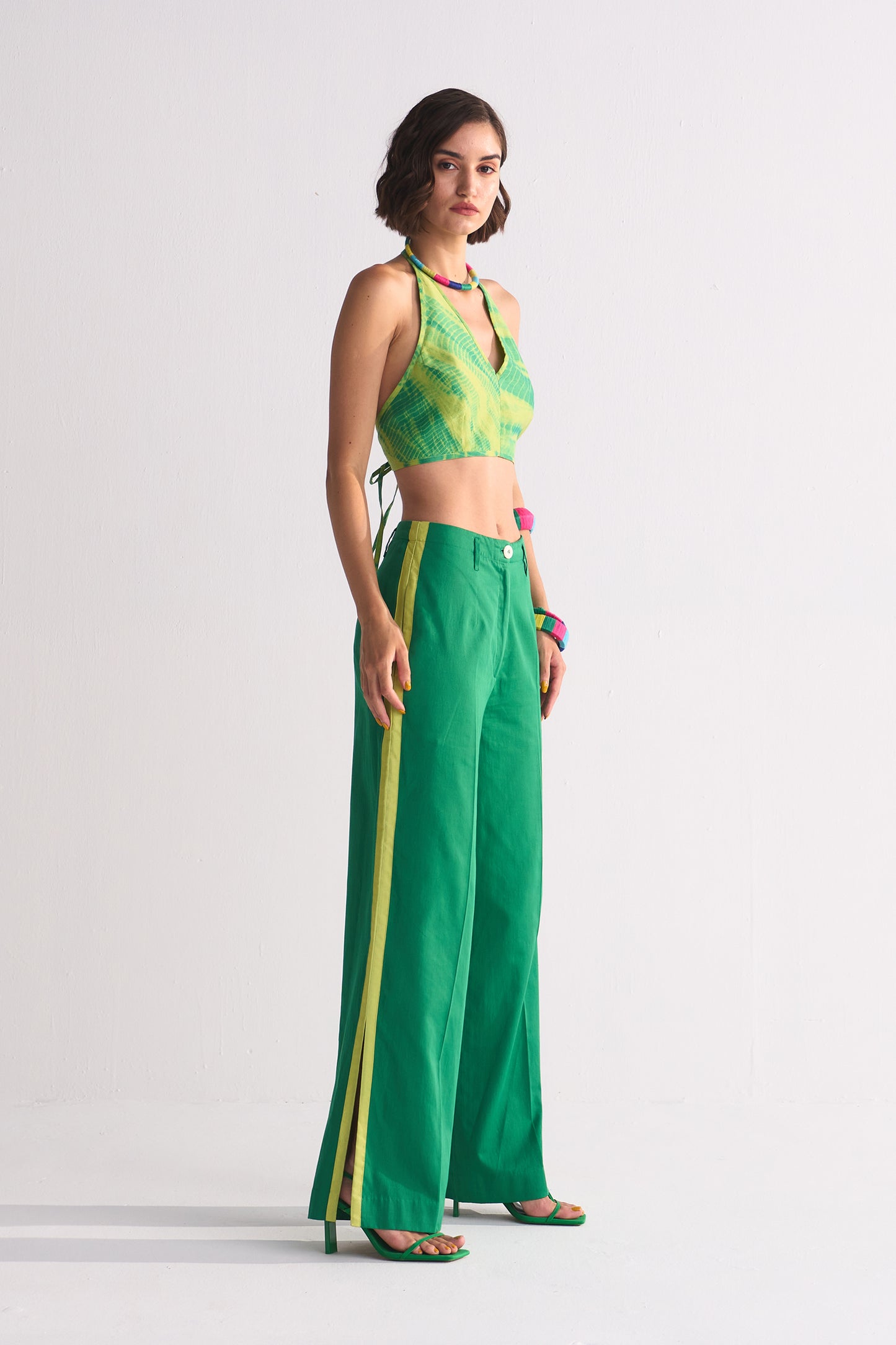 SIDE STRIPE SLIT PANTS