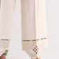 APPLIQUE' CUTWORK AND THREAD PANTS