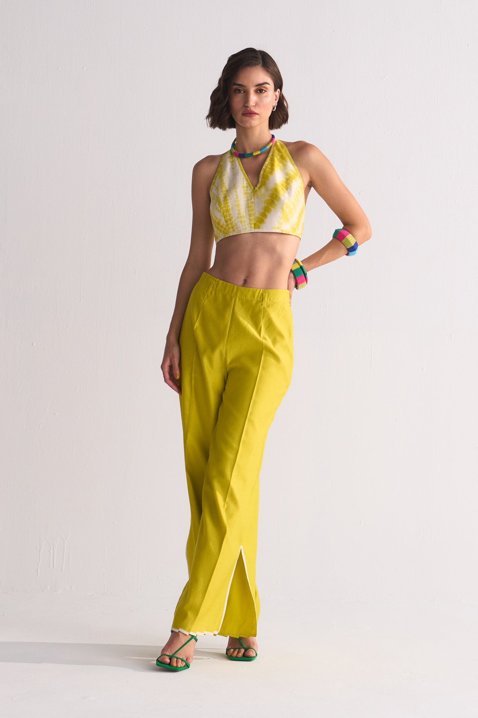 SLIT APPLIQUE' PANTS