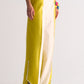2 COLOUR SLIT APPLIQUE' PANTS
