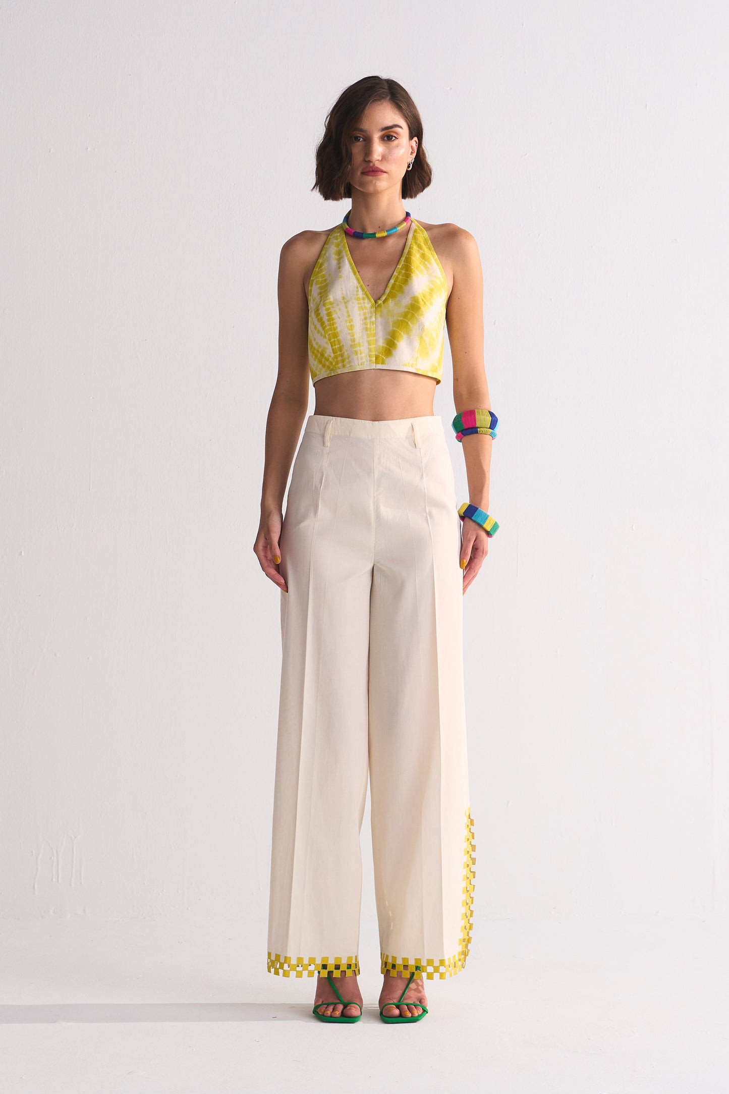 APPLIQUE' CUTWORK PANTS