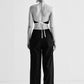 SLIT APPLIQUE' STRAIGHT PANTS