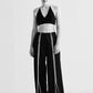 SLIT APPLIQUE' STRAIGHT PANTS