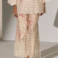 GEOMETRIC FLORAL APPLIQUE' PANTS