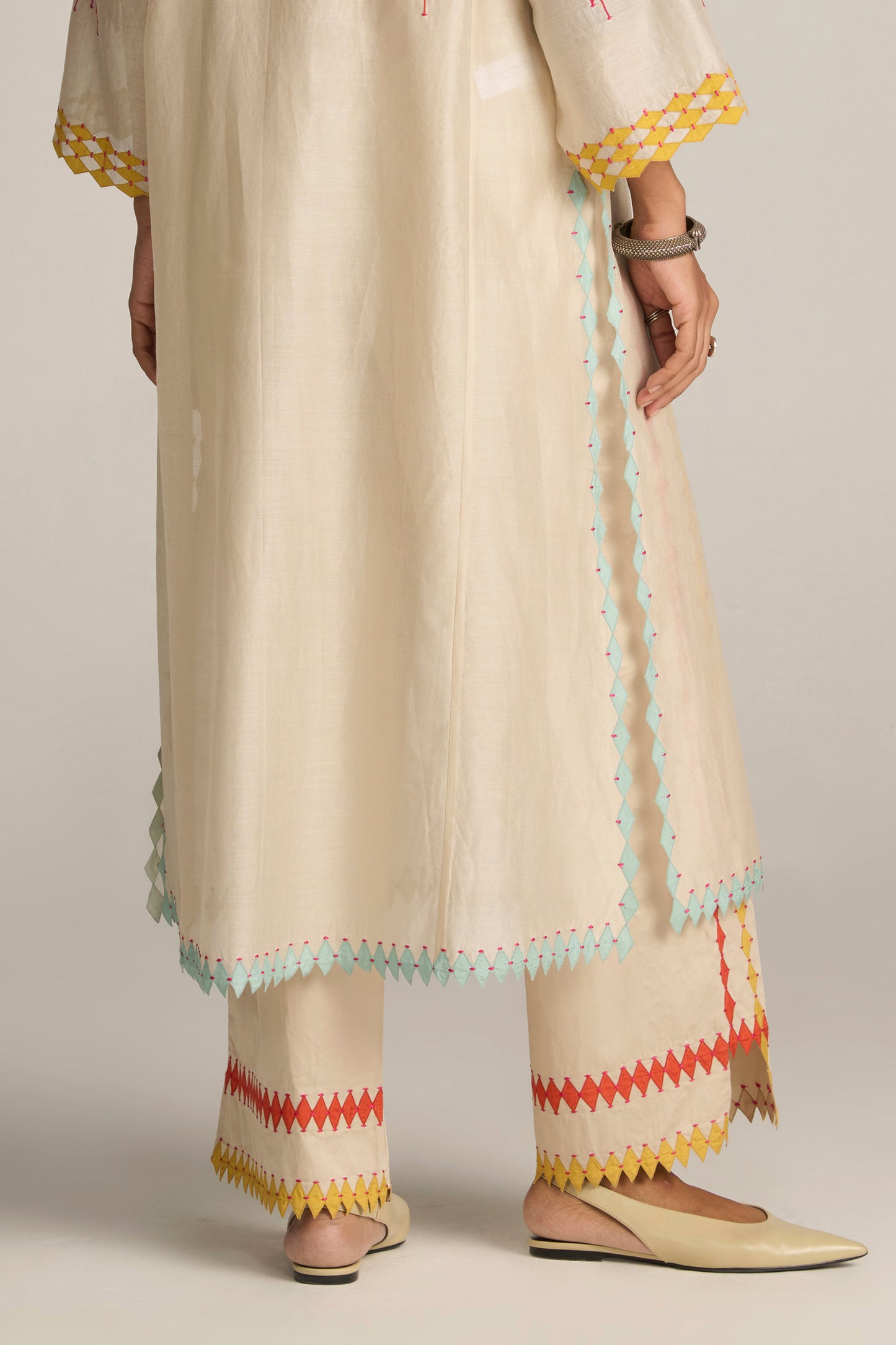 APPLIQUE' AND CUTWORK PANTS