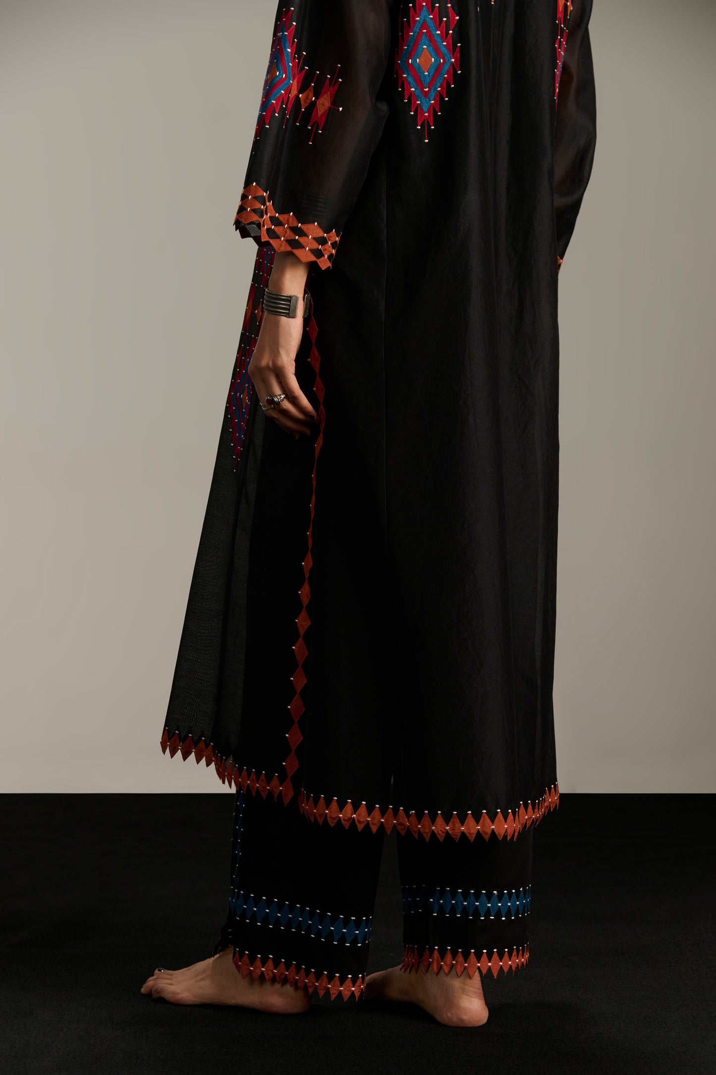 APPLIQUE' AND CUTWORK PANTS