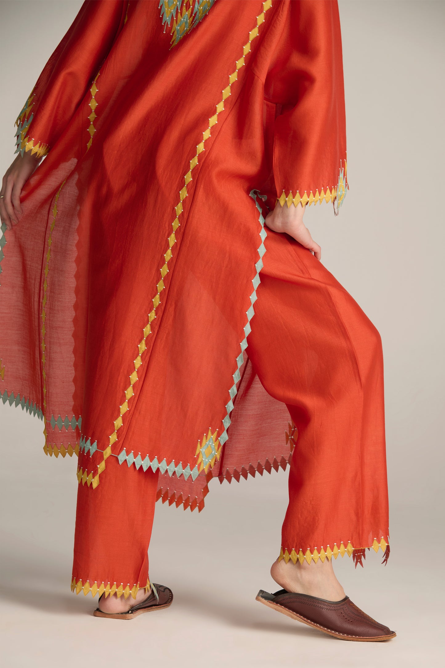 APPLIQUE' AND CUTWORK PANTS