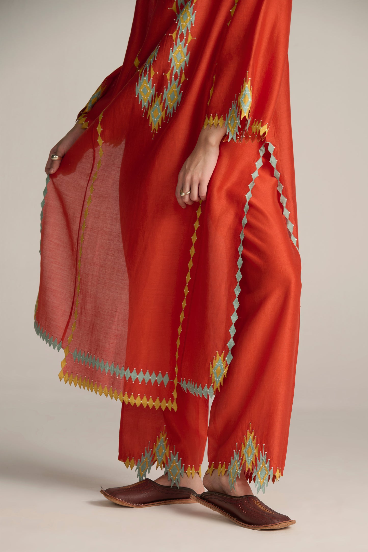 APPLIQUE' AND CUTWORK PANTS