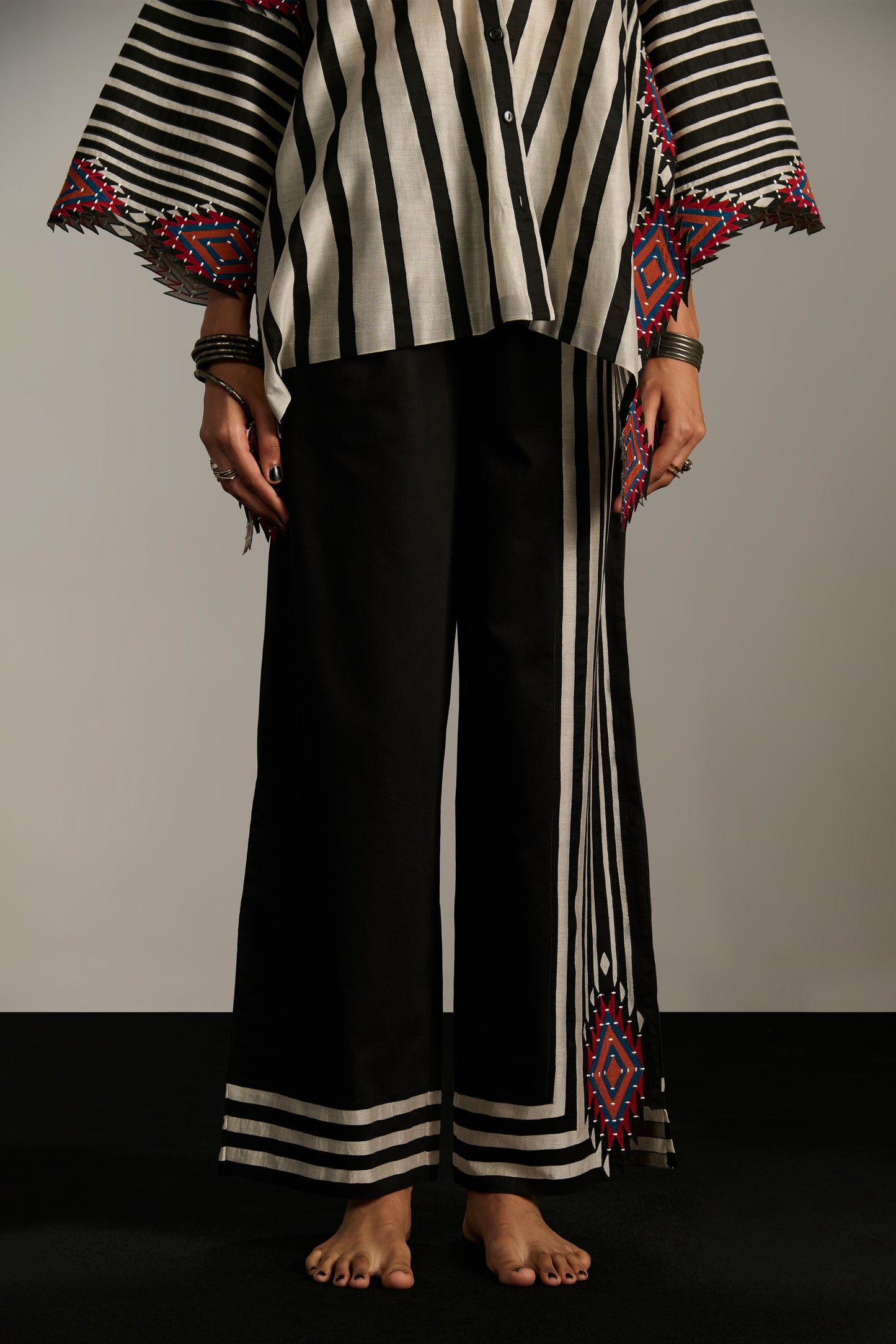 APPLIQUE' AND CUTWORK PANTS