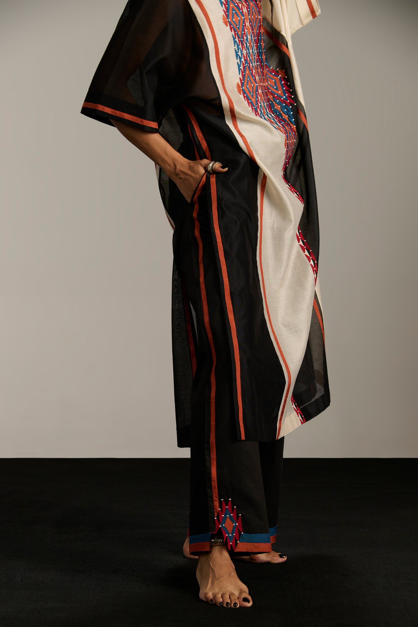 PANELLED KAFTAN