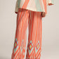 STRIPE APPLIQUE' AND CUTWORK PANTS