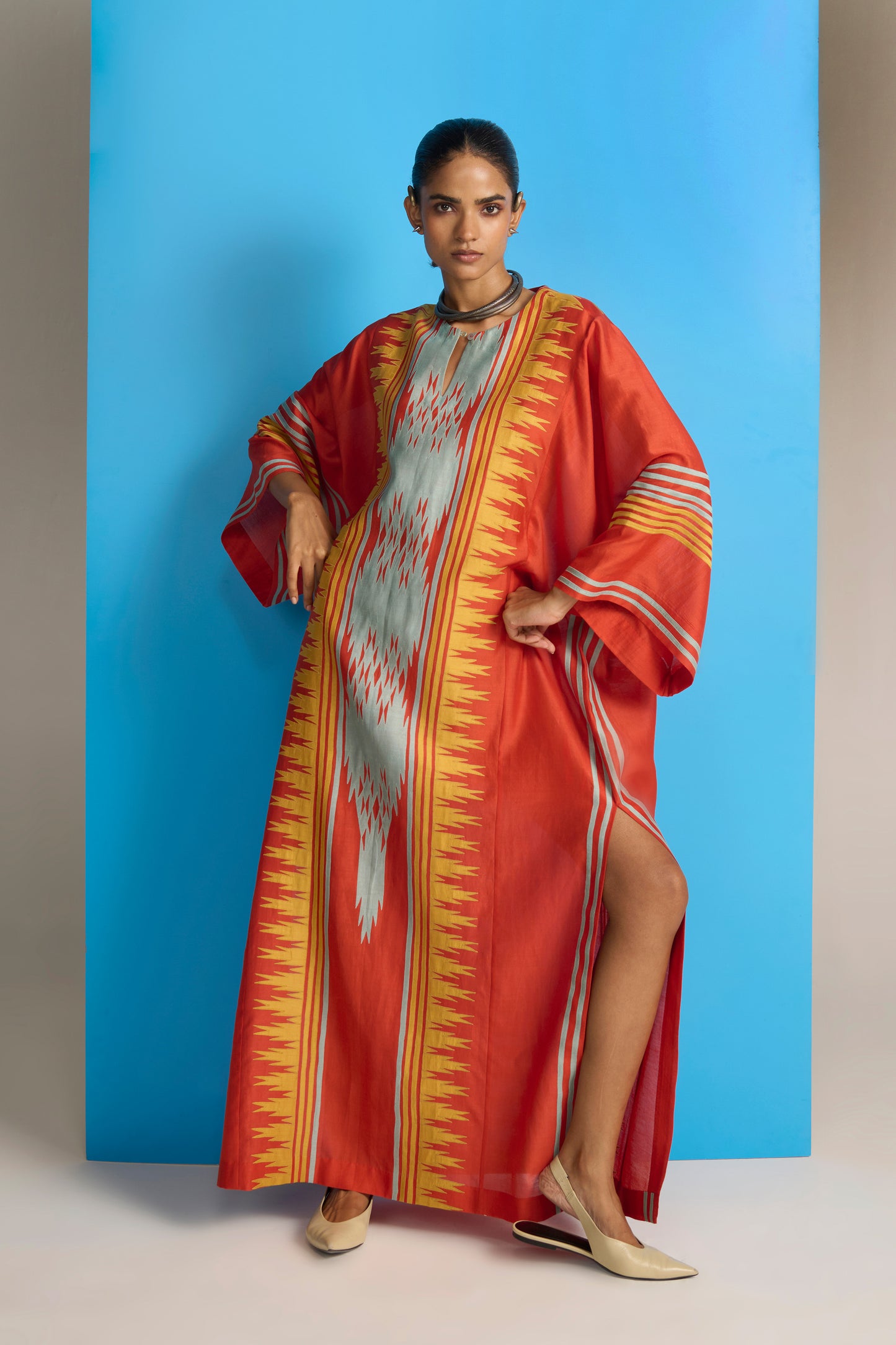 WIDE SLEEVE LONG KAFTAN