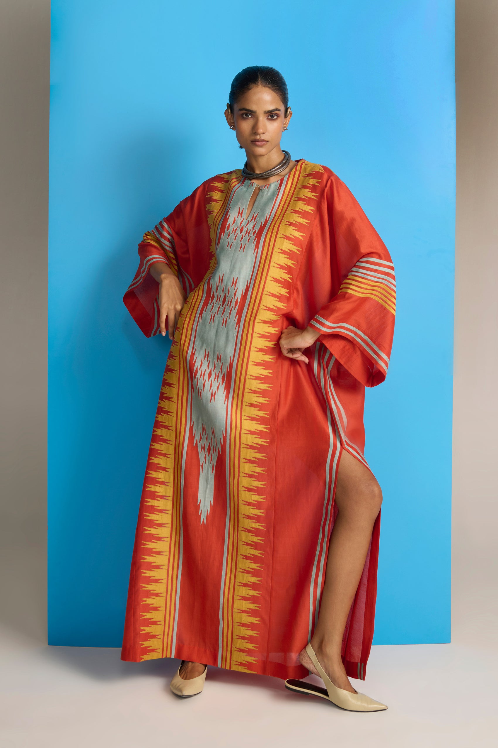 WIDE SLEEVE LONG KAFTAN