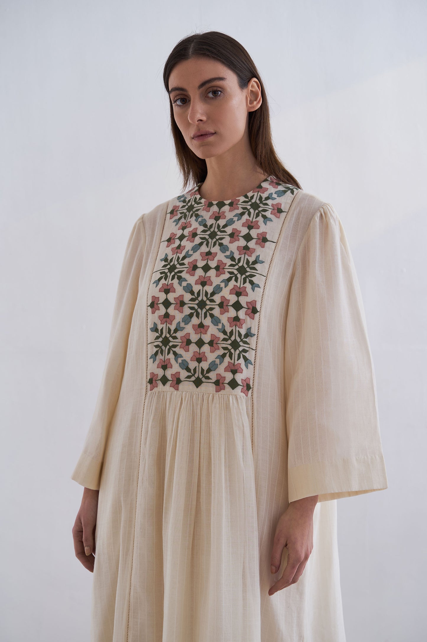 YOKE GATHER DRESS