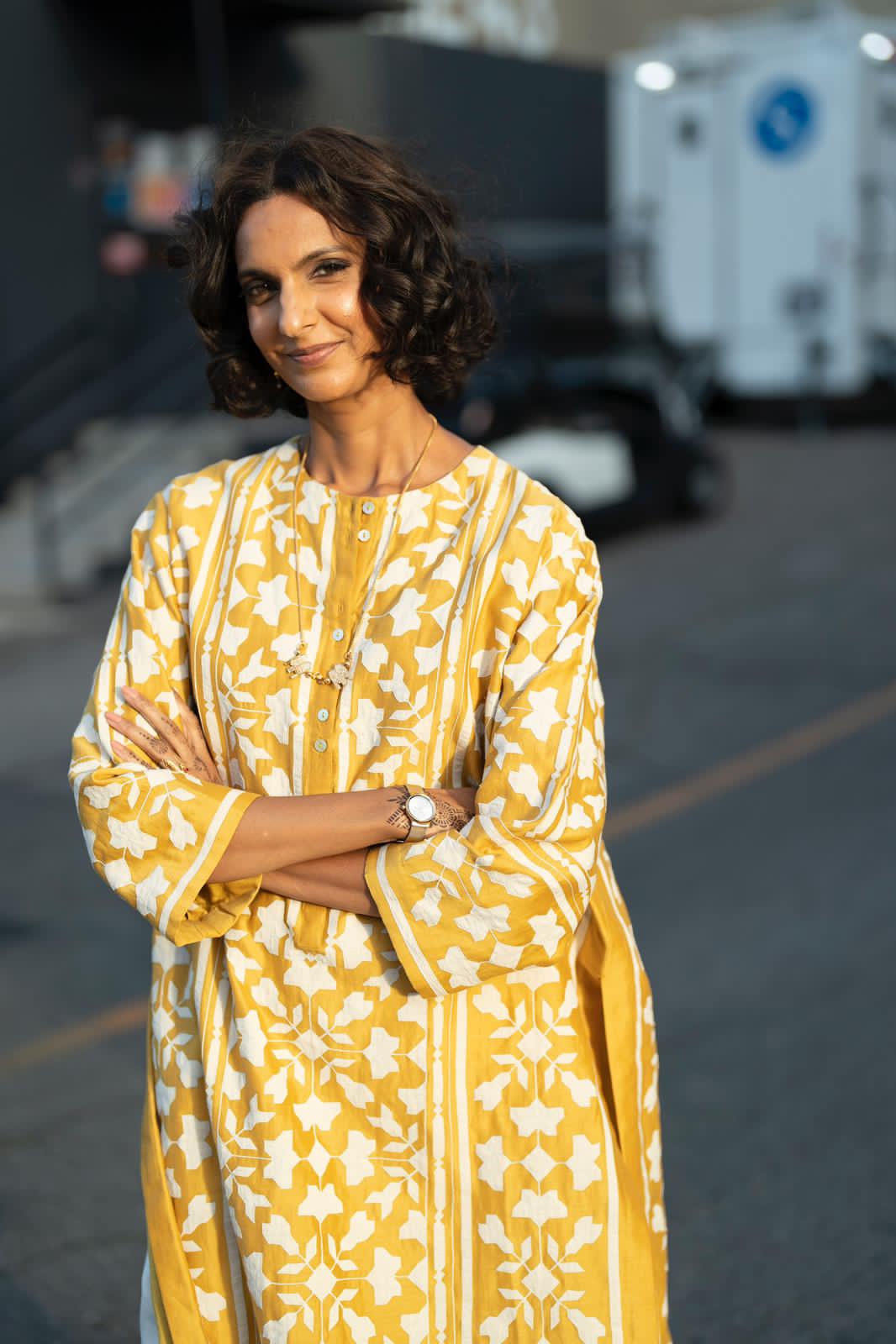 Geometric Appliqué Kameez