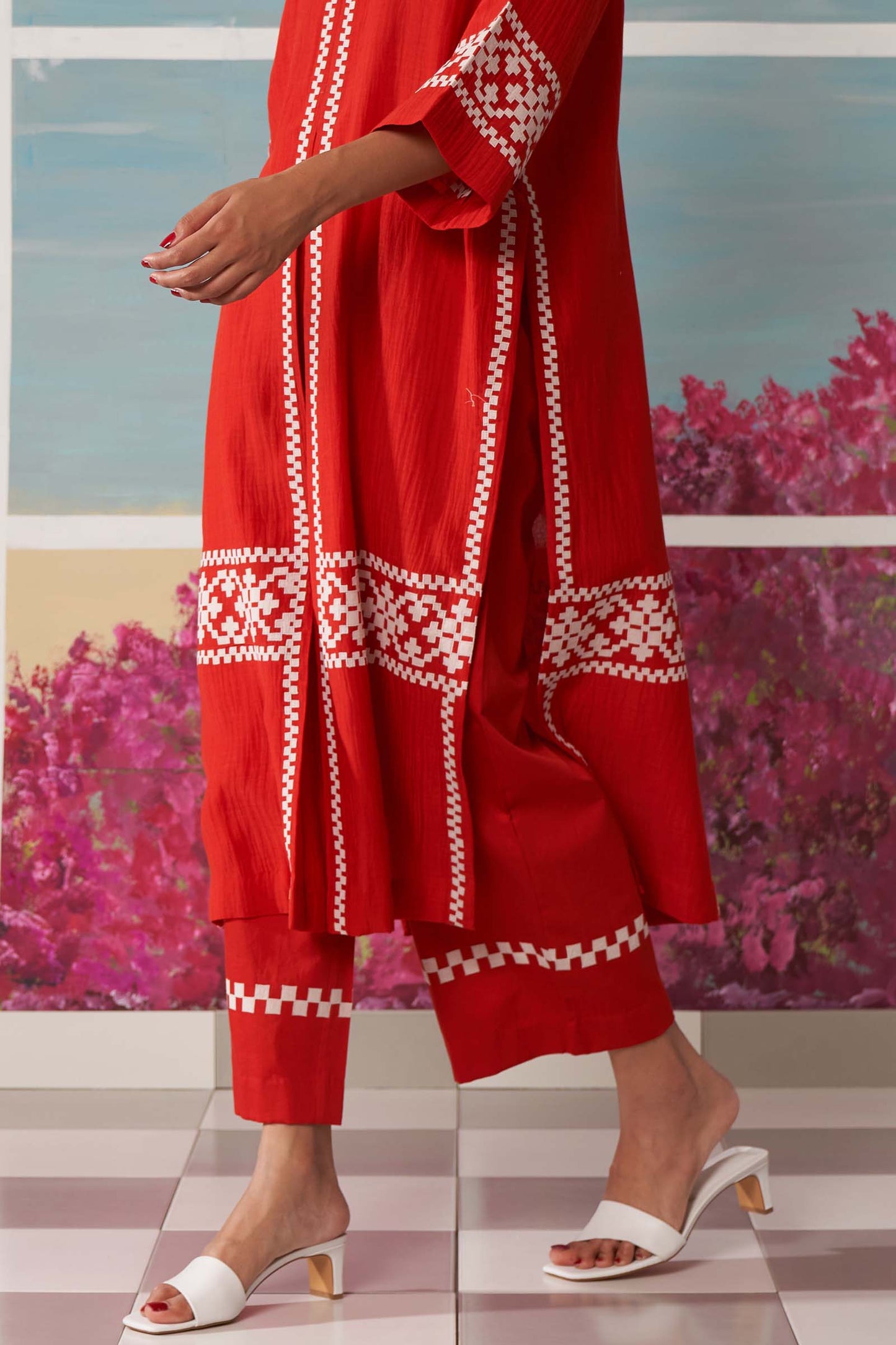 CENTER PLEATED KAMEEZ