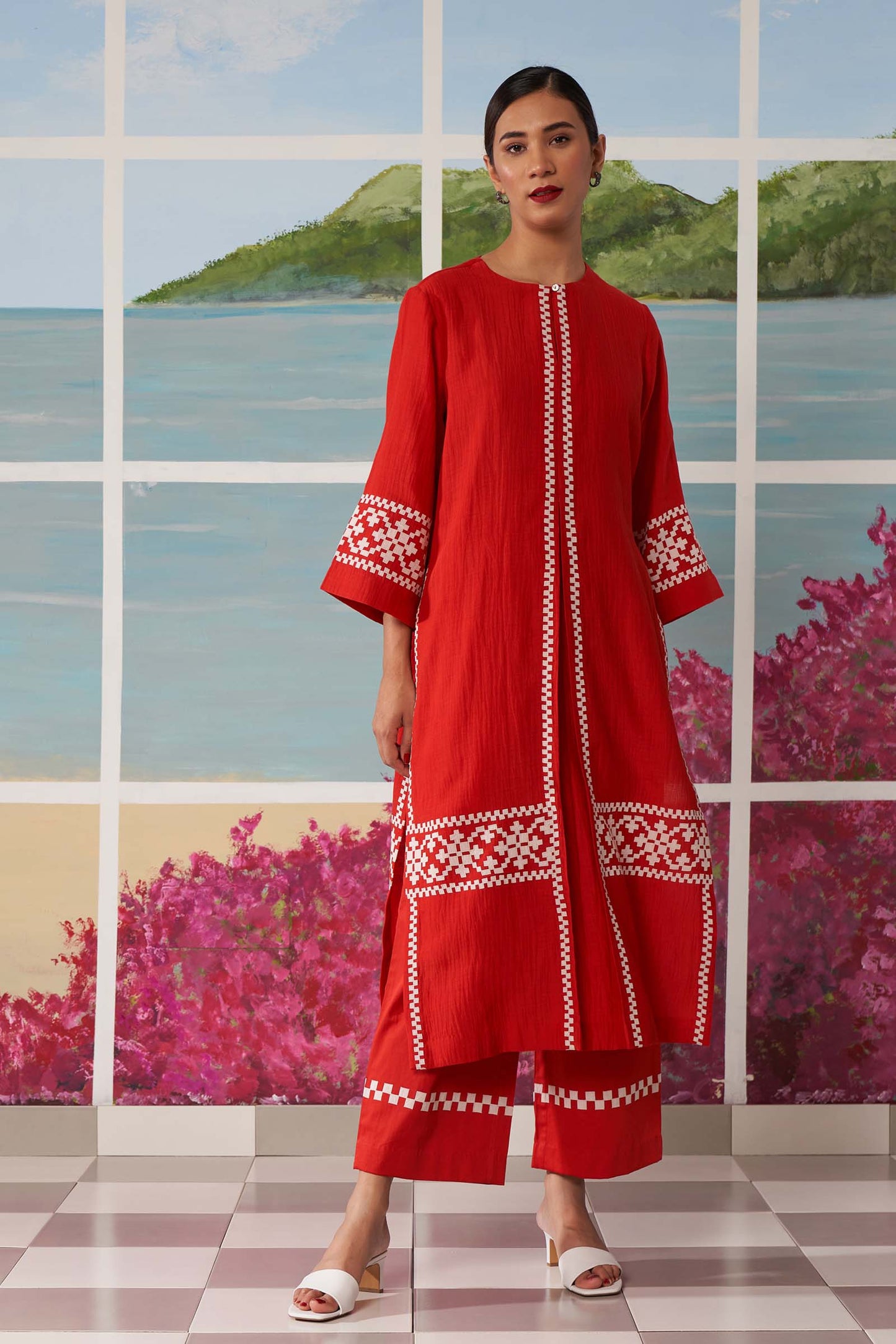 CENTER PLEATED KAMEEZ