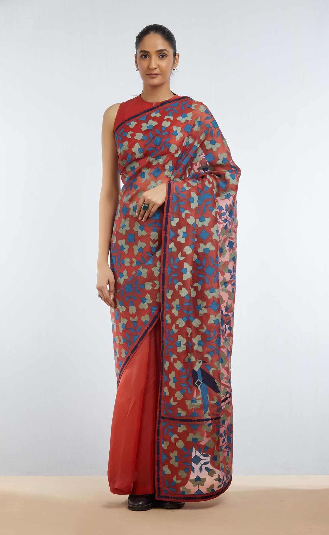 FLORAL APPLIQUE' SAREE