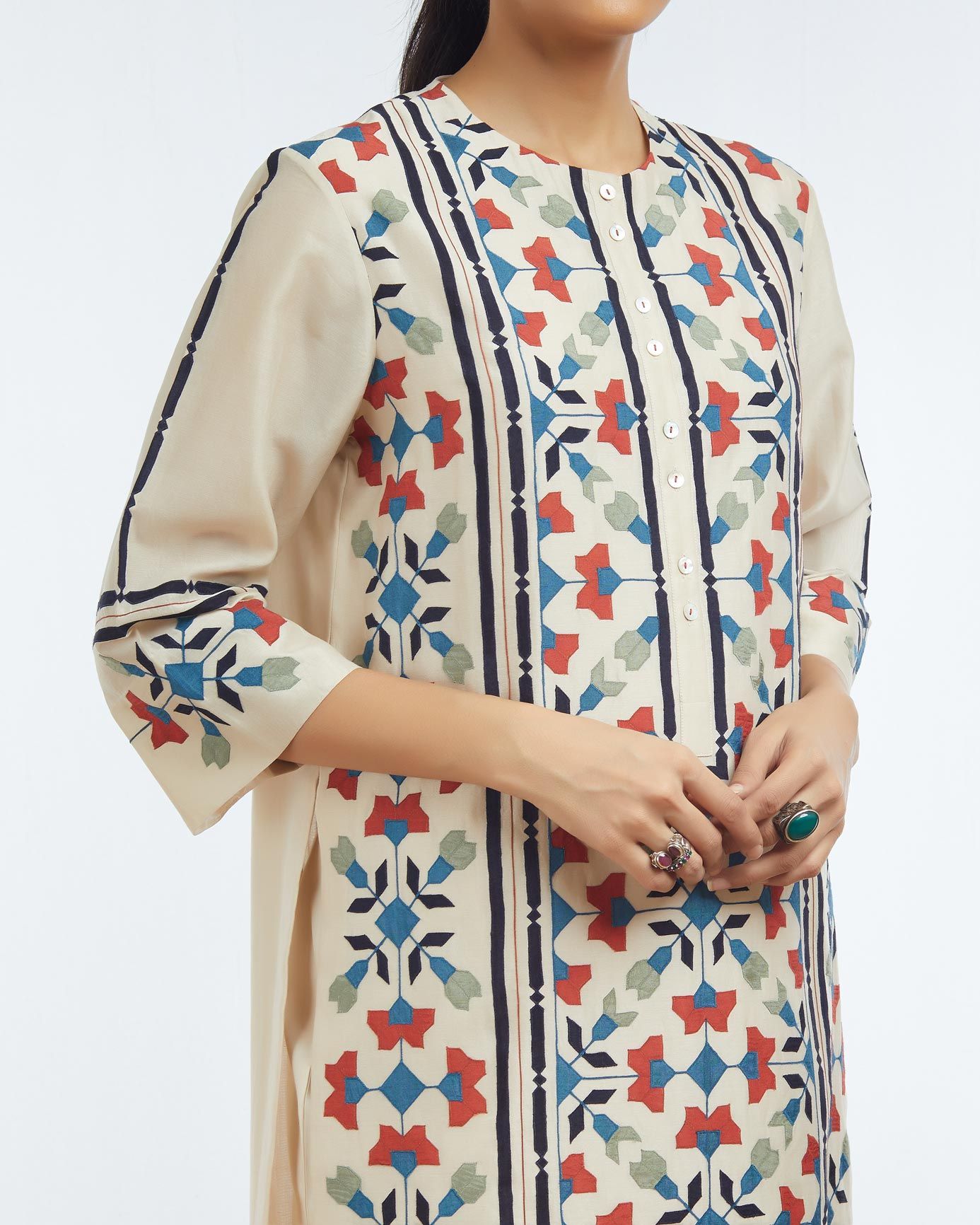 FLORAL STRAIGHT KAMEEZ