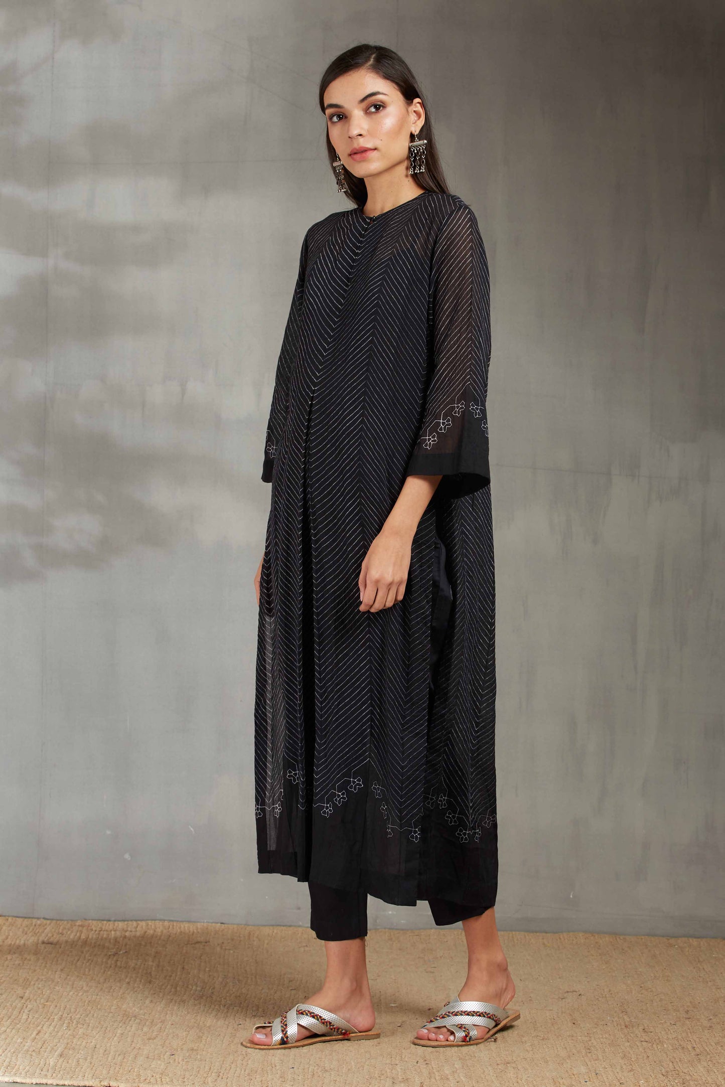 SHIBORI PLEATED KAMEEZ