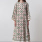 GEOMETRIC FLORAL A-LINE DRESS