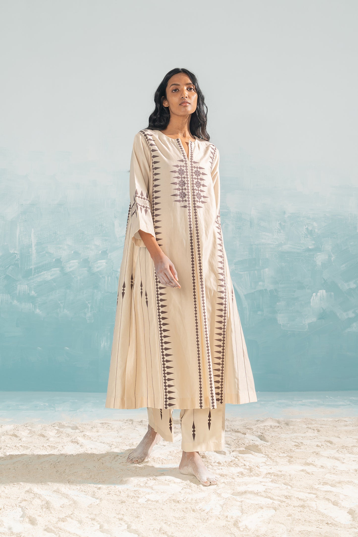 NILE TRIBAL A-LINE KAMEEZ