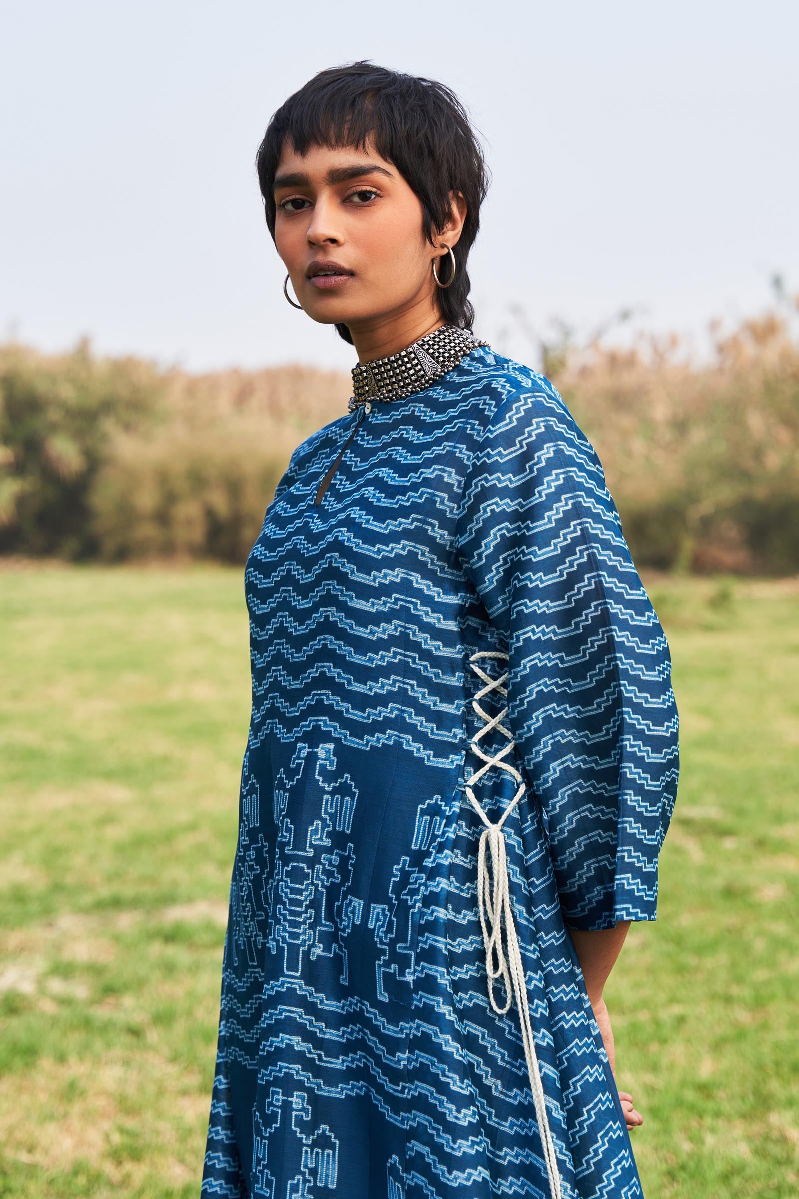 SHIBORI ALINE KAMEEZ