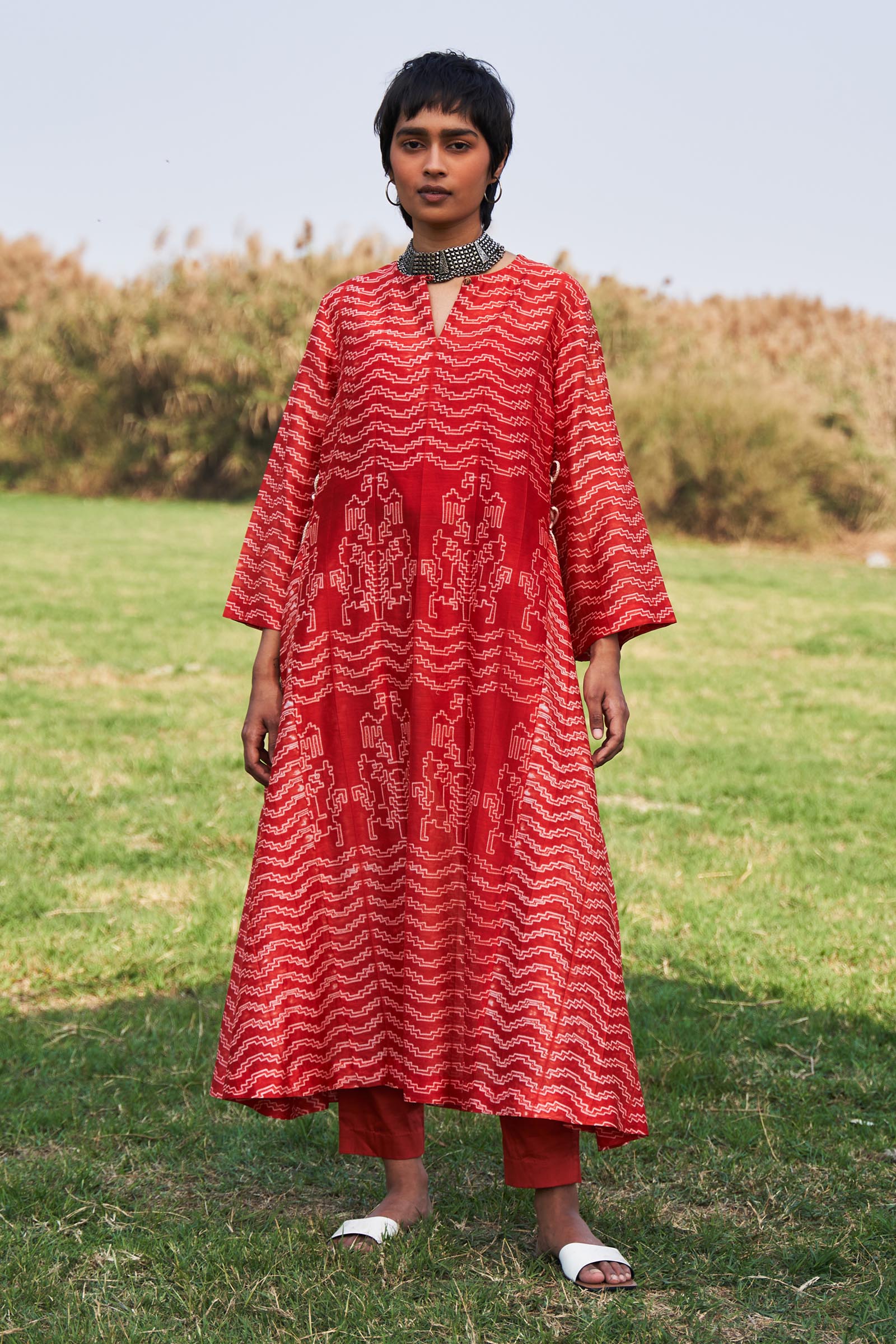 SHIBORI ALINE KAMEEZ