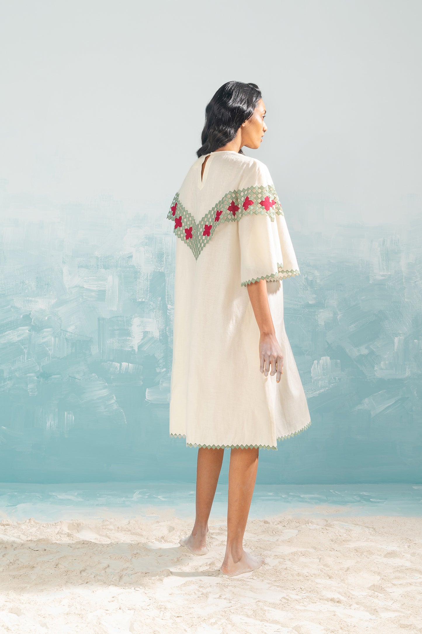 NILE CAPE CUTWORK DRESS