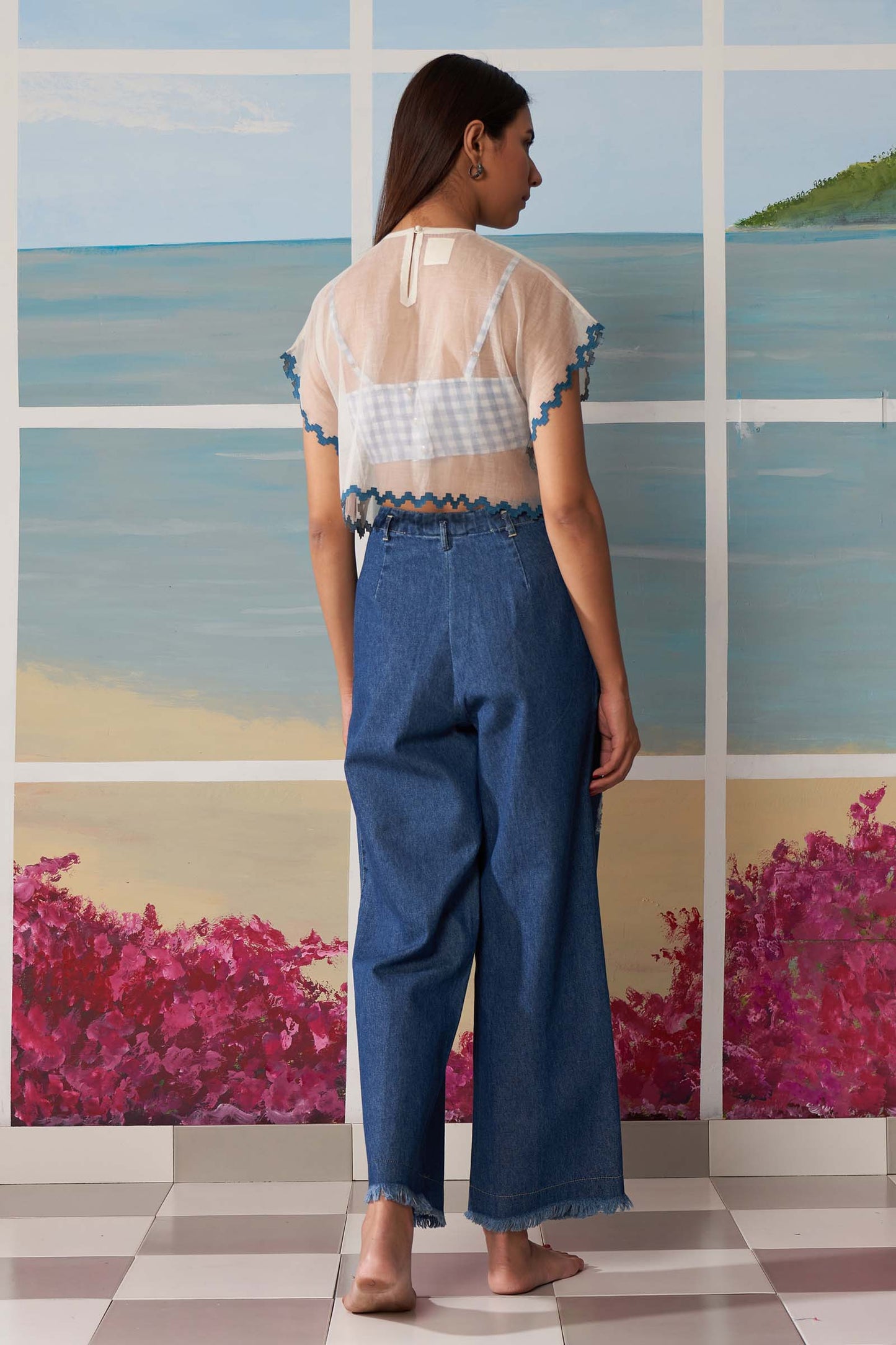 CUTWORK CROP KAFTAN