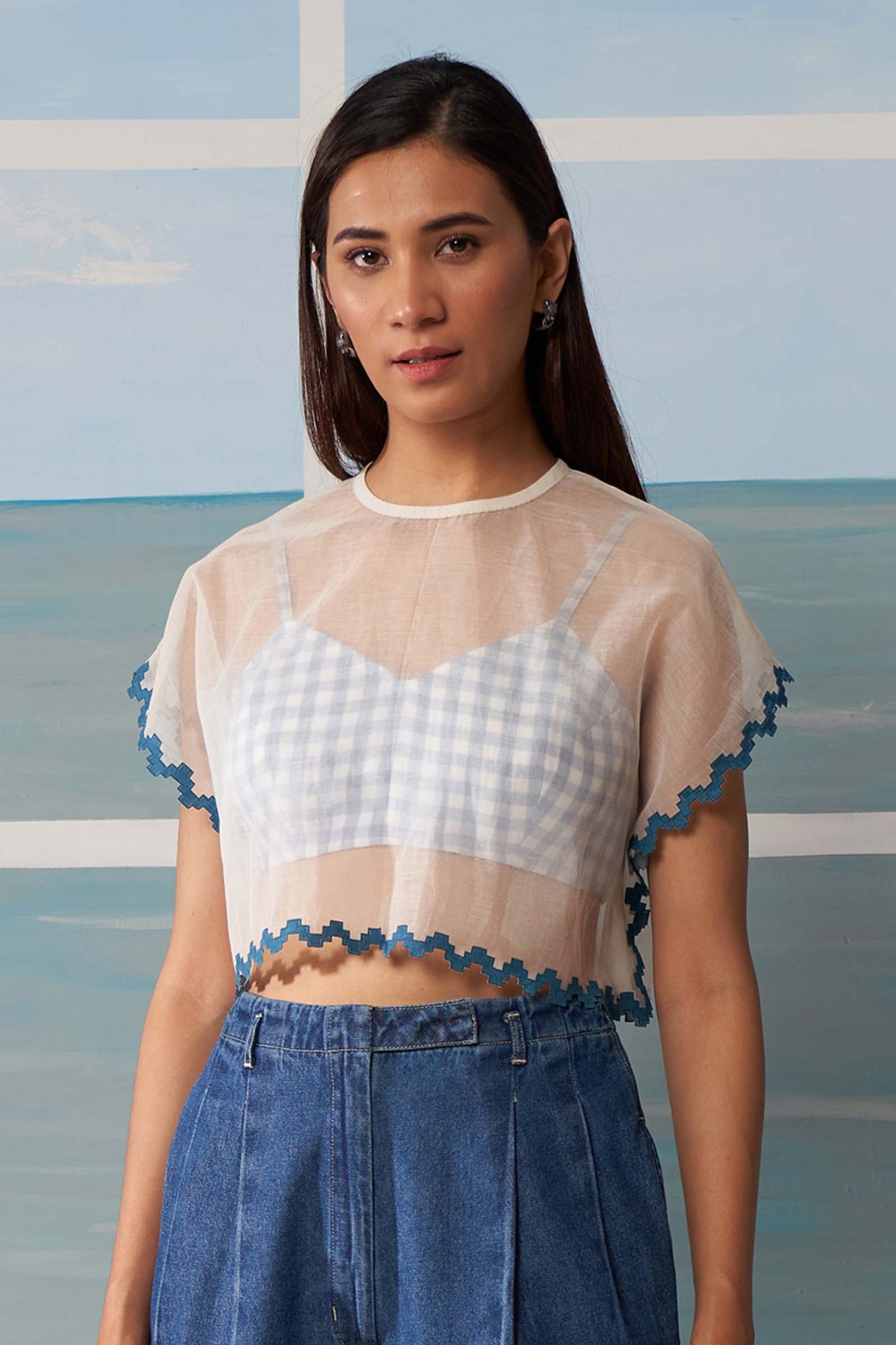 CUTWORK CROP KAFTAN