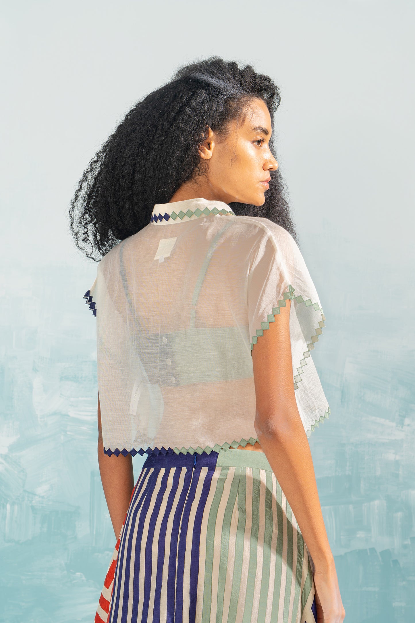 NILE CROP KAFTAN WITH BRALET