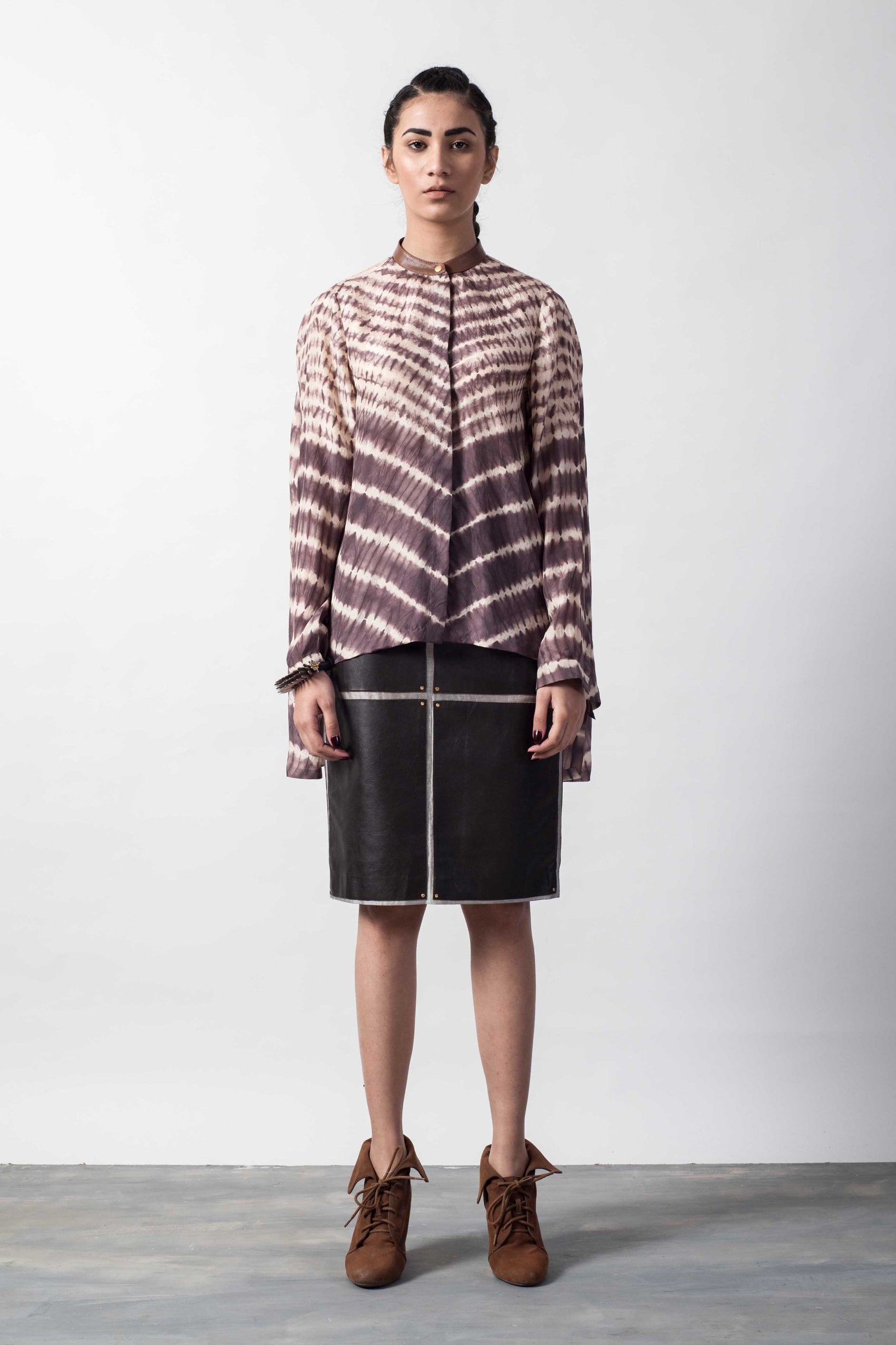 SHIBORI CAPE SHIRT