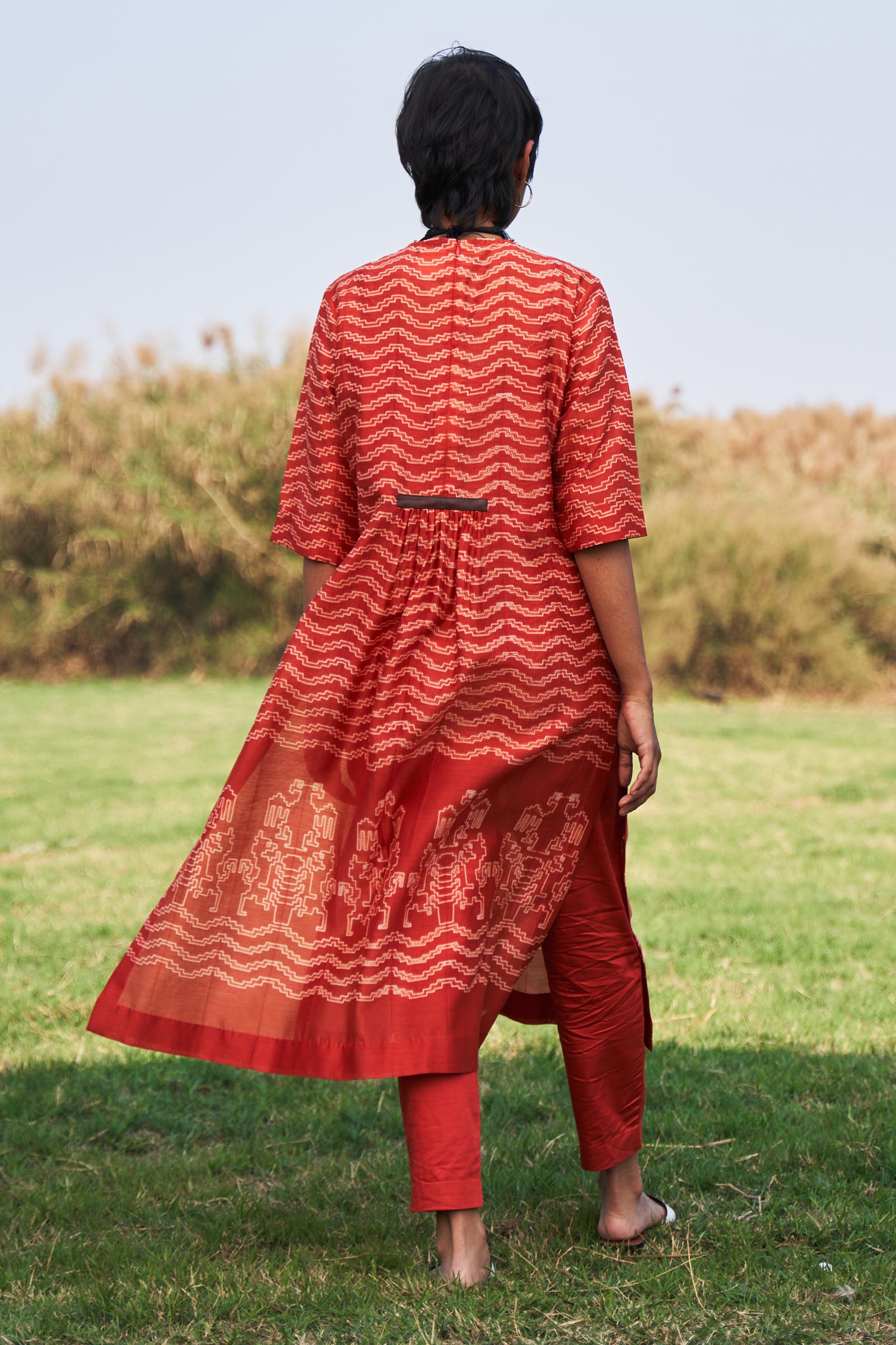 SHIBORI CENTER SLASH KAMEEZ