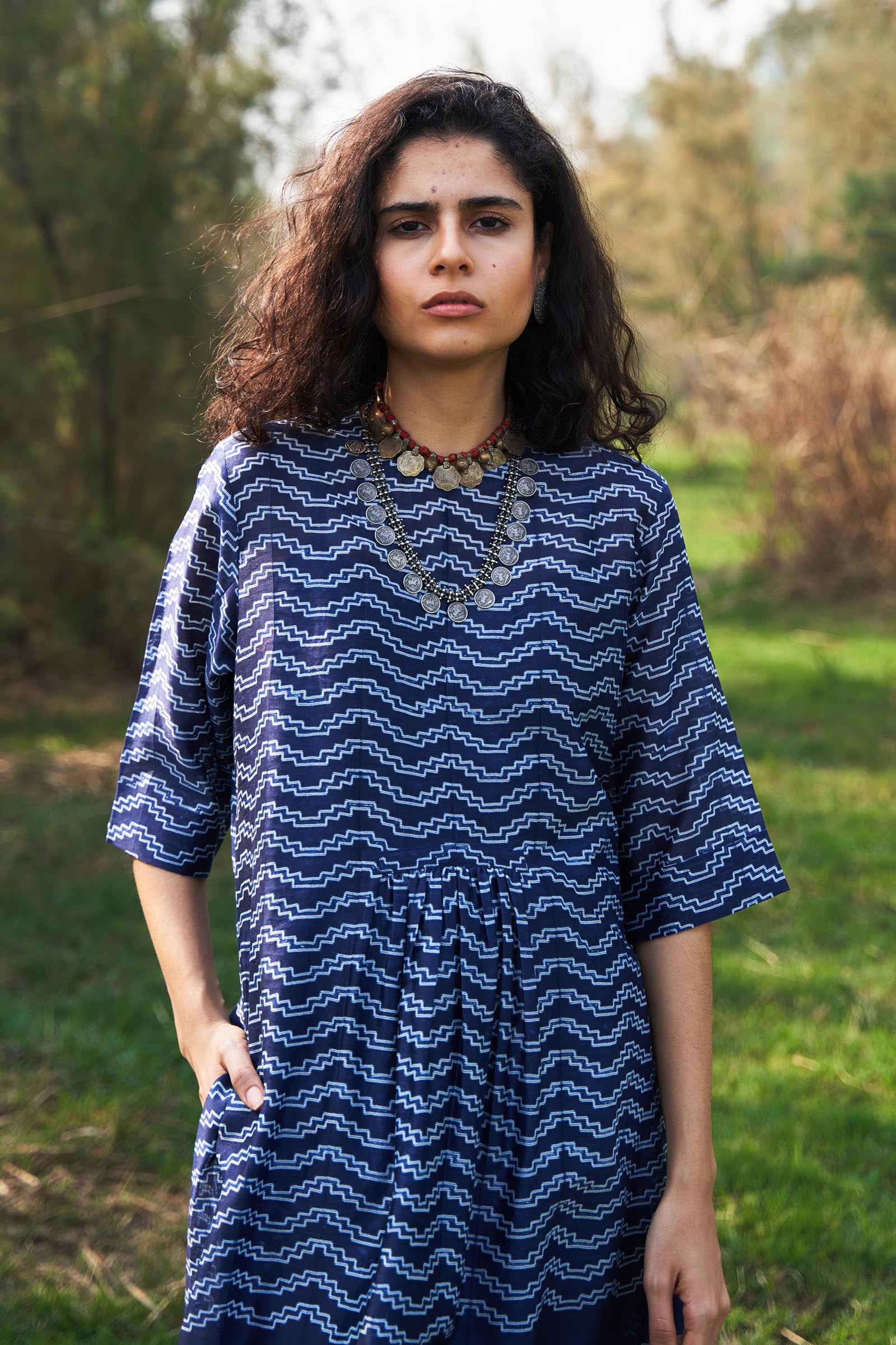 SHIBORI CENTER SLASH KAMEEZ