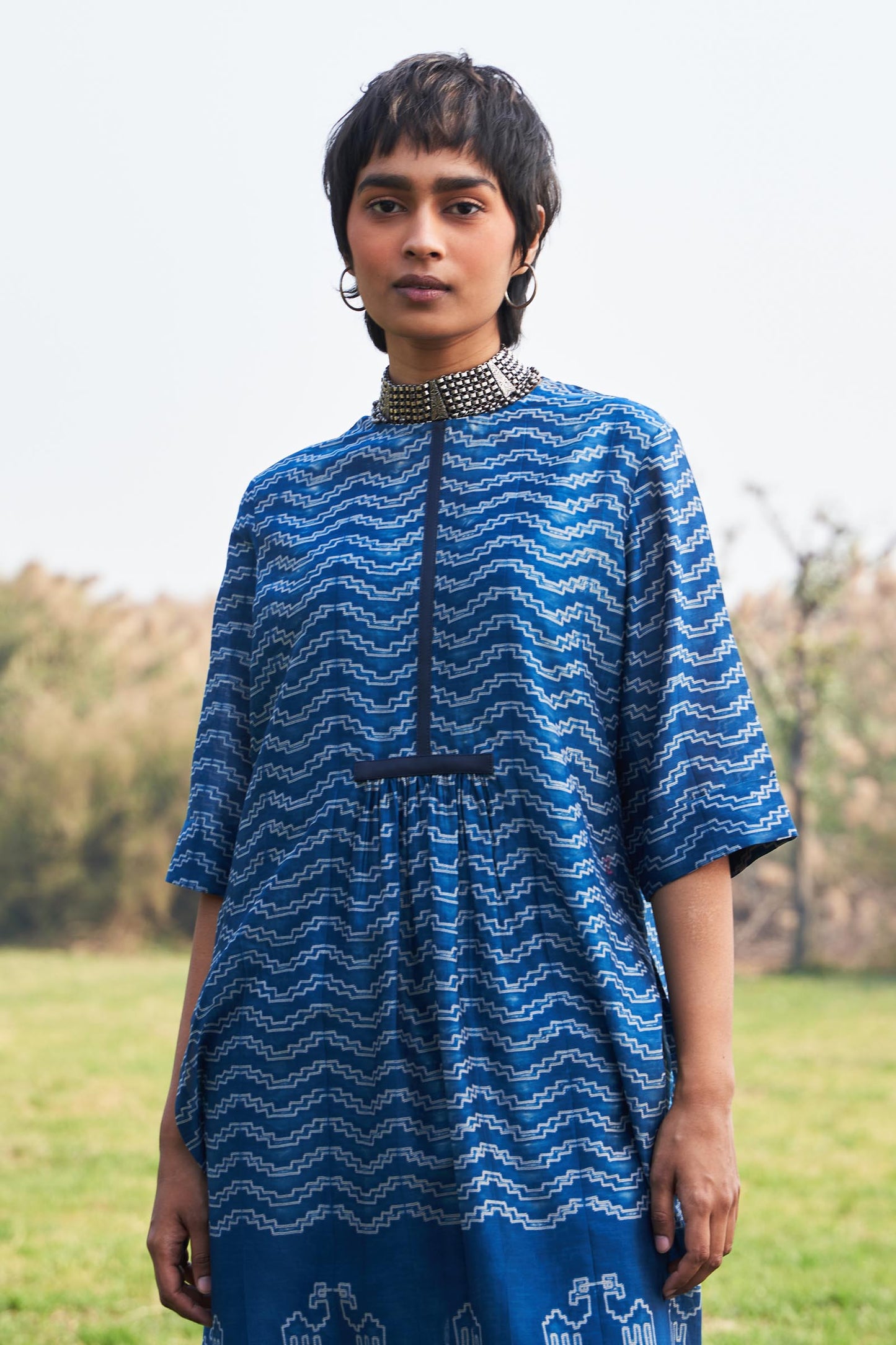 SHIBORI CENTER SLASH KAMEEZ